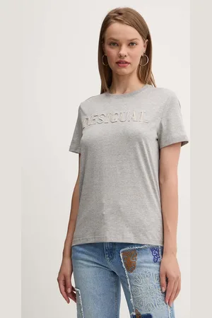 Desigual T-shirt bawełniany BRANDY damski kolor 24WWTK24