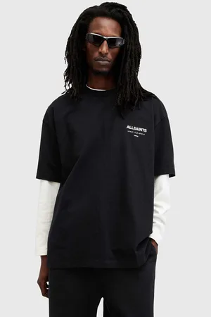 AllSaints T-shirt bawełniany UNDERGROUND kolor z nadrukiem M071PB