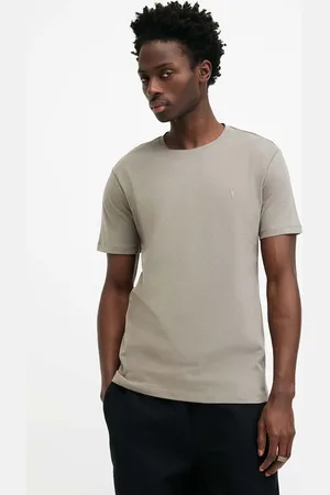 AllSaints T-shirt bawełniany BRACE SS CREW męski kolor gładki MD131G