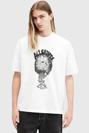 AllSaints T-shirt bawełniany BURDEN męski kolor z nadrukiem M021PB