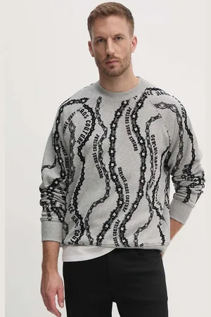 VERSACE Bluza bawełniana męska kolor wzorzysta 77GAI3X0 FS176