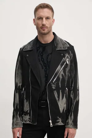 VERSACE Ramoneska jeansowa męska kolor przejściowa 77GAS46B DW081F02