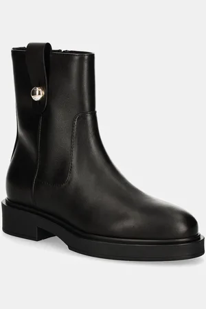 Furla Botki skórzane Sfera Ankle Boot damskie kolor na płaskim obcasie YI51CIT WU0000 O6000