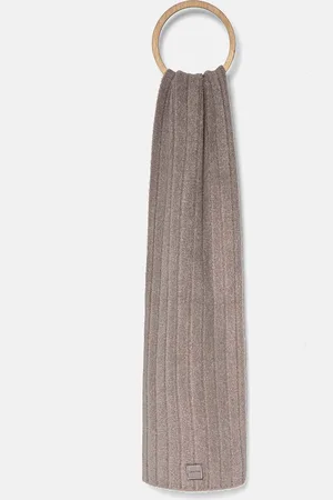 Calvin Klein Szalik z domieszką wełny kolor gładki K60K612608