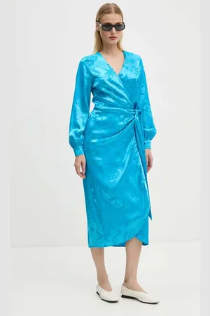 Never Fully Dressed Sukienka Vienna Wrap Dress kolor midi rozkloszowana NFDDR1575