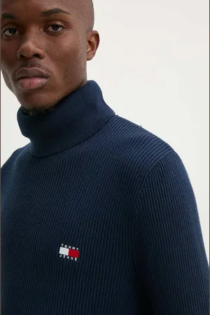 Tommy Hilfiger Sweter z domieszką wełny męski kolor lekki z golferm DM0DM19434