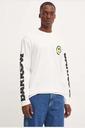 BARROW Longsleeve bawełniany kolor z nadrukiem F4BWUATH148