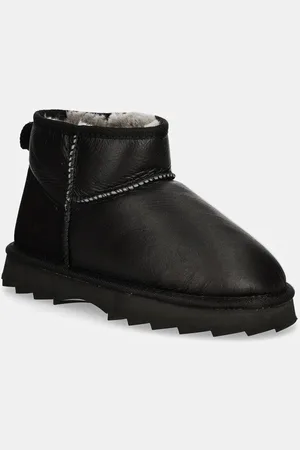 Emu śniegowce skórzane Sharky Micro Town kolor W13154.BLAK