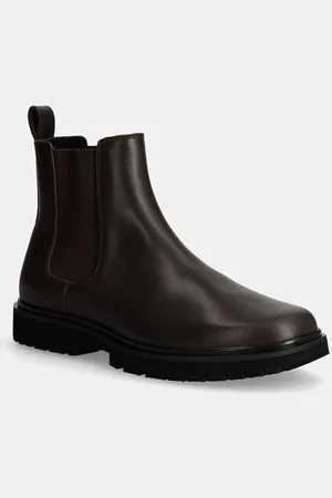 Calvin Klein Buty skórzane EVA BOOT MID CHELSEA UNIFORM DR męskie kolor YM0YM01072