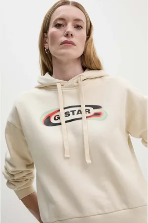G-Star Bluza damska kolor z kapturem z nadrukiem D25519-D427