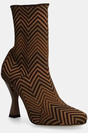 Missoni Botki Gea damskie kolor na słupku MW47_044