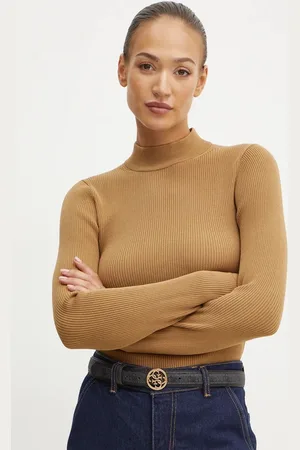 Michael Kors Sweter damski kolor lekki z półgolfem MF460Z133D