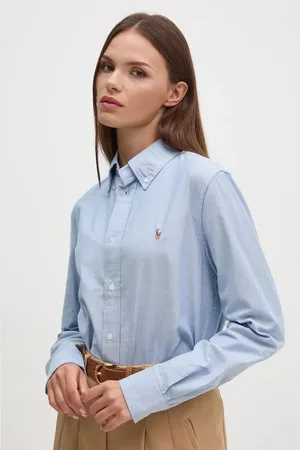 Ralph Lauren Koszula damska kolor regular z kołnierzykiem klasycznym 211941520