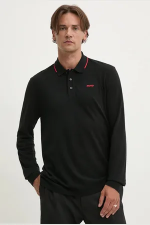 HUGO BOSS Longsleeve bawełniany kolor gładki 50525864