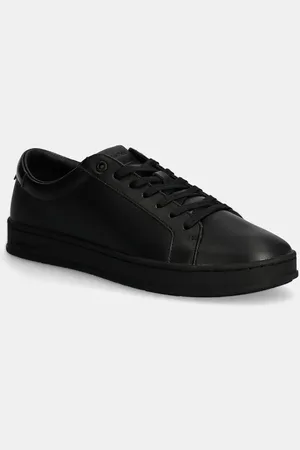 Calvin Klein Sneakersy skórzane LOW TOP LACE UP kolor HM0HM01546