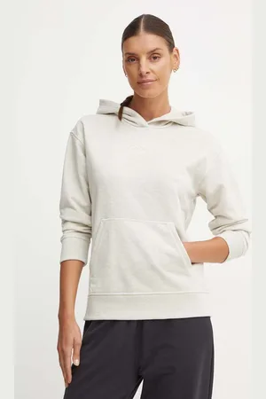 Calvin Klein Bluza dresowa kolor beżowy z kapturem melanżowa