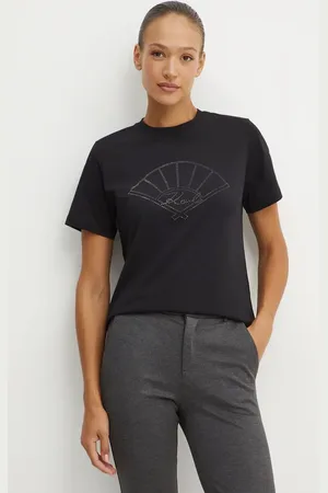 Karl Lagerfeld T-shirt bawełniany damski kolor 246W1702