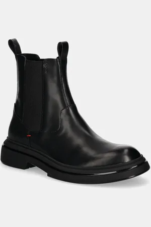 HUGO BOSS Sztyblety skórzane Rikky męskie kolor 50522983