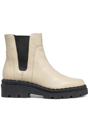 Geox Botki skórzane D FELLENY kolor na płaskim obcasie D46XEC 046NH C6182