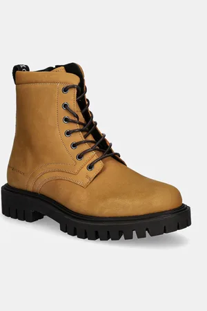Tommy Hilfiger Buty skórzane CASUAL HILFIGER CHUNK Z NBK BOOT męskie kolor FM0FM05149