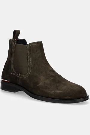 Tommy Hilfiger Sztyblety zamszowe CORE RWB HILFIGER SUEDE CHELSEA męskie kolor FM0FM04757