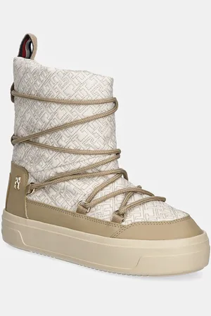 Tommy Hilfiger śniegowce LACE-UP MONOGRAM SNOWBOOT kolor FW0FW08430