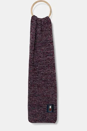Tommy Hilfiger Szalik wełniany kolor wzorzysty AM0AM12835