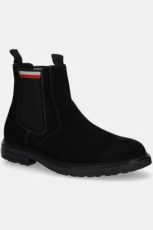 Tommy Hilfiger Sztyblety zamszowe HILIFGER OUTDOOR SUEDE CHELSEA męskie kolor FM0FM05191