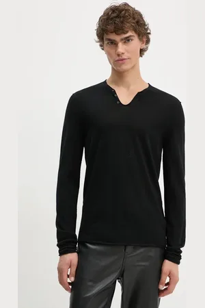 Zadig & Voltaire Sweter wełniany męski kolor lekki KMSW00683