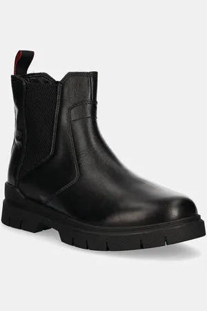 HUGO BOSS Sztyblety skórzane Ryan męskie kolor 50528840