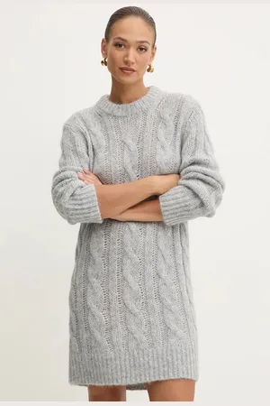 Michael Kors Sukienka wełniana kolor mini oversize MF482PNF5C