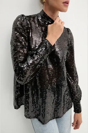 AllSaints Bluzka damska kolor gładka W032PB