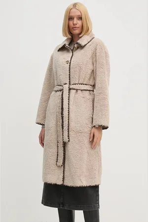 Oui Płaszcz damski kolor przejściowy oversize 88948