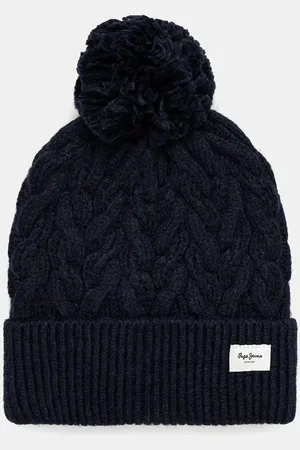Pepe Jeans Czapka WALLIS HAT kolor z grubej dzianiny PL040353