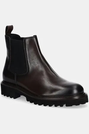 HUGO BOSS Sztyblety skórzane Julyo męskie kolor 50529269
