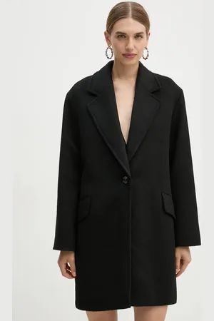 HUGO BOSS Płaszcz z domieszką wełny kolor przejściowy oversize 50518564