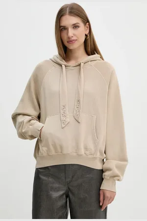 Pepe Jeans Bluza FALISTA damska kolor z kapturem gładka PL581451