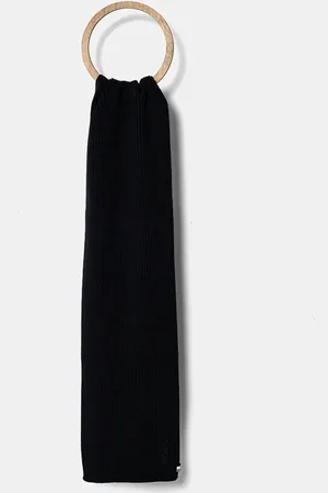 HUGO BOSS Szalik z domieszką wełny kolor gładki 50522441