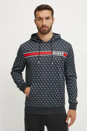 Guess Bluza męska kolor z kapturem wzorzysta Z4BQ30 FL04Q