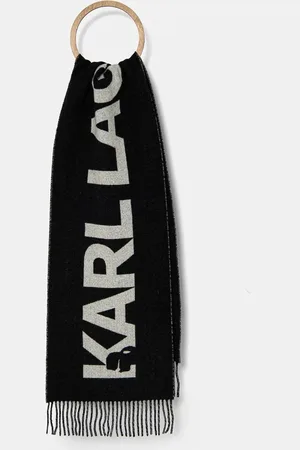 Karl Lagerfeld Szalik wełniany kolor wzorzysty 246W3309