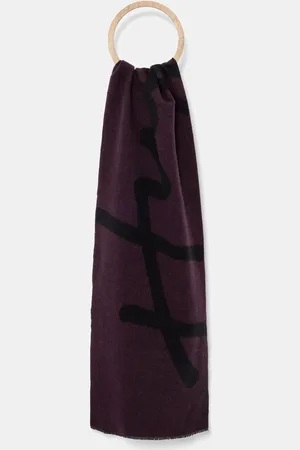 HUGO BOSS Szalik wełniany kolor wzorzysty 50524789