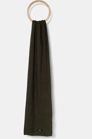 Calvin Klein Szalik z domieszką wełny kolor gładki K50K512367