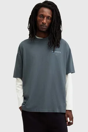AllSaints T-shirt bawełniany UNDERGROUND kolor z nadrukiem M071PB