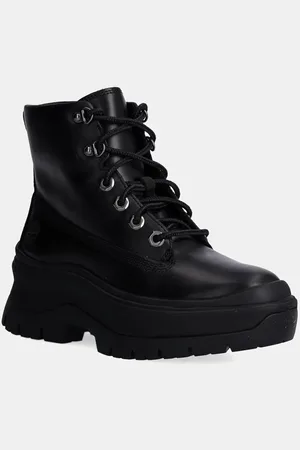 Timberland Botki skórzane Roxie Lane damskie kolor na platformie TB0A295JW021