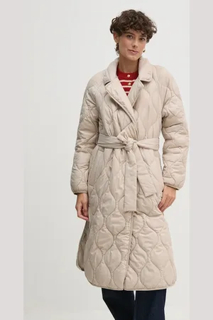 Oui Płaszcz damski kolor przejściowy oversize 89459