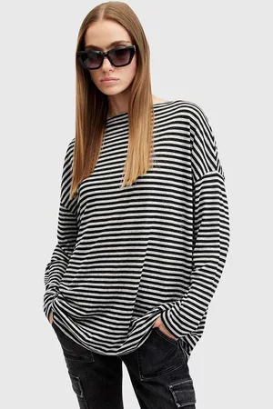 AllSaints Bluzka RITA STRIPE TEE damska kolor wzorzysta W003JY