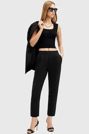 AllSaints Spodnie ALEIDA TRI TROUSER damskie kolor fason chinos medium waist W009QZ