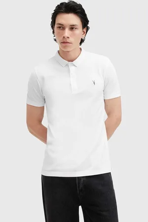 AllSaints Polo bawełniane REFORM kolor gładki M075PB