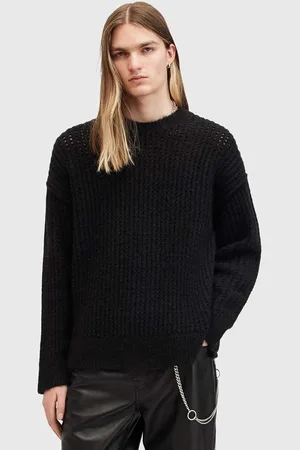 AllSaints Sweter z domieszką wełny HARLEN CREW męski kolor M075KB
