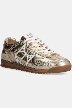 Naked Wolfe Sneakersy skórzane Exposure kolor Exposure Crinkle Leather Gold